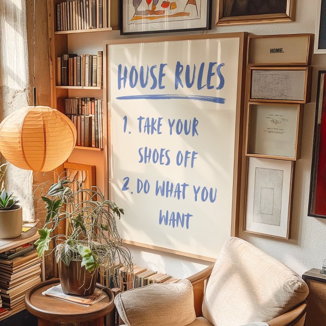 House Rules Poster | Impressão de decoração inicia (Criador carregado)