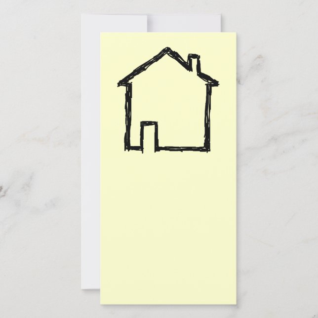 House Sketch. Preto e creme. (Frente)