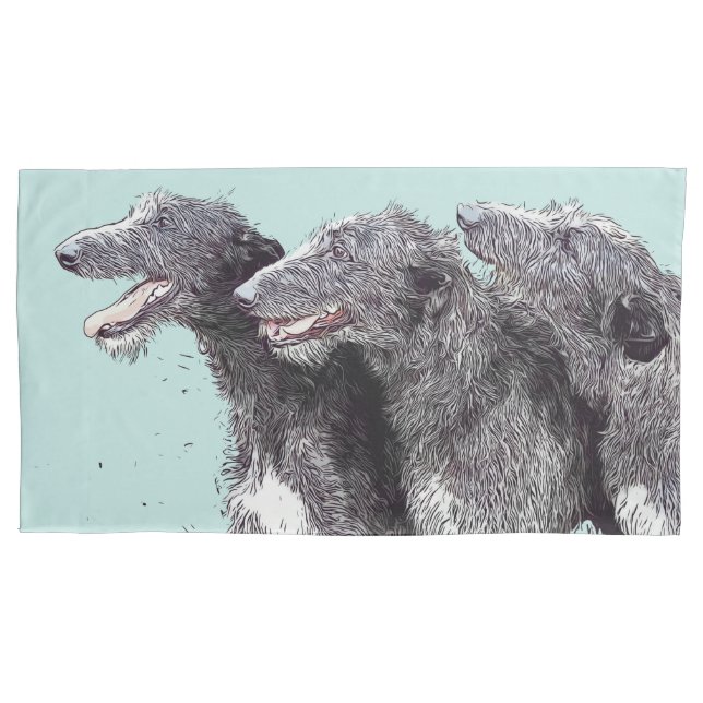 Housse D'oreillers Deerhound trio (Frente)