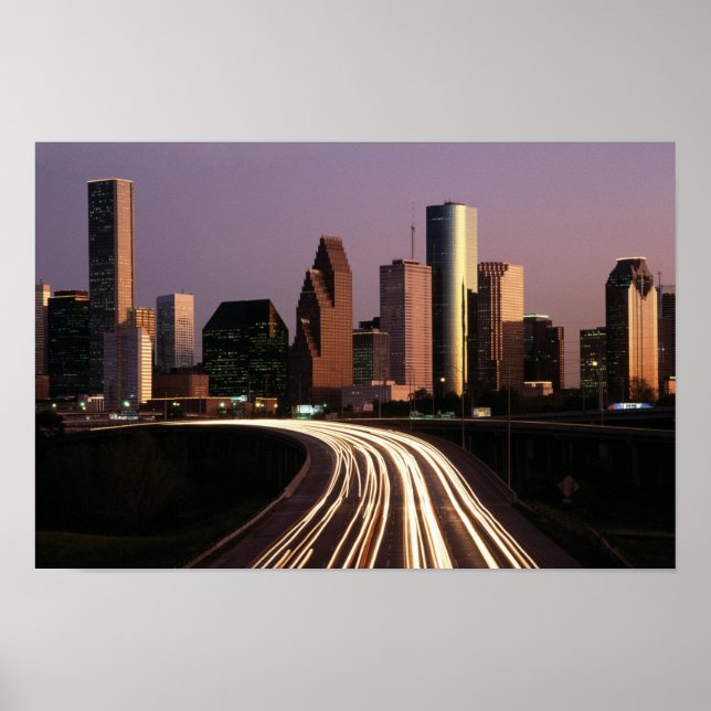 Houston City Skyline, na Poster de Dusk, a partir  (Frente)