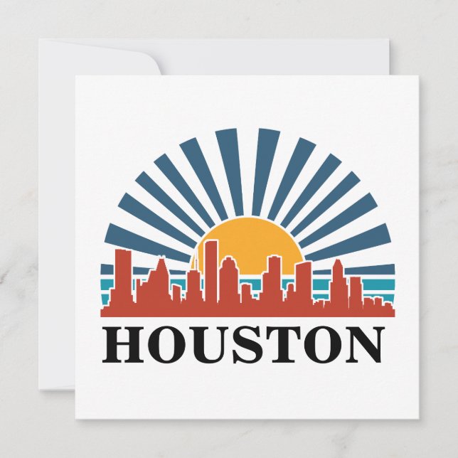 Houston Texas Vintage Sunset Viagem (Frente)