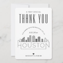 Houston Wedding | Obrigado + Cartão com fotos