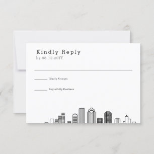 Houston Wedding   RSVP Skyline Estilizado