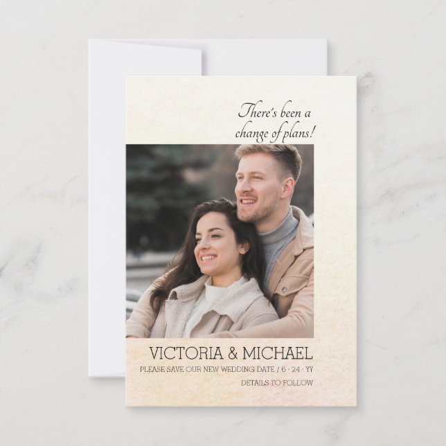 Houve um anúncio de mudança de planos (Frente)