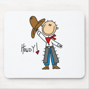 Howdy! Figura Mousepad da vara do vaqueiro