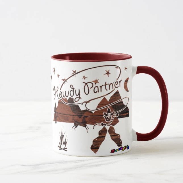 Howdy Partner - caneca russa de madeira (Direita)