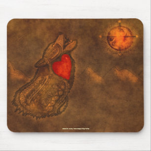 Howling Wolf Ojibwe estilo Art Mousepad