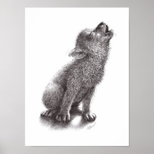 Howling Wolf Poster