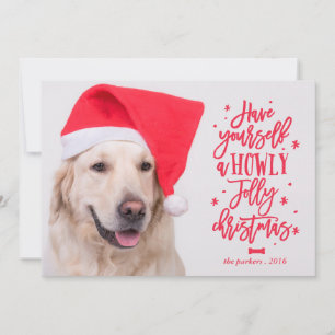 Howolly christmas_ Holiday Cartão com fotos