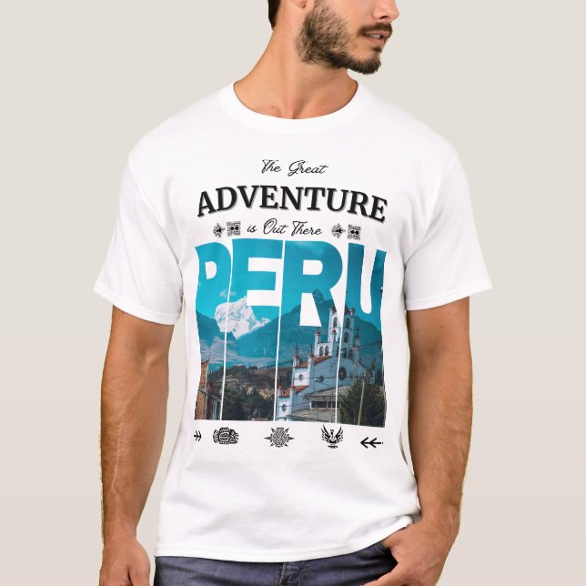 Huaraz Peru T-Shirt | Ancash, Inca, Andes, Trilha (Frente)