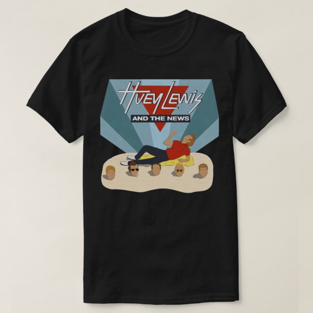 Huey Lewis and The News Classic T-Shirt Copy (Frente do Design)