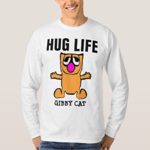 HUG LIFE engraçado Gibby Cat T-shirts