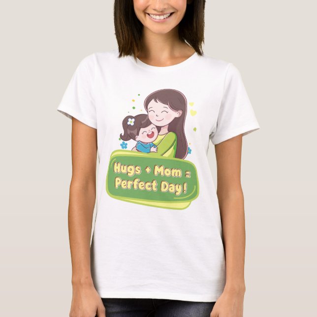 Hug, mamãe, camiseta fofa (Frente)