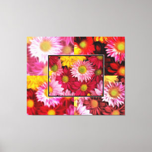 HUGE Daisies Quadtych Art Canvas