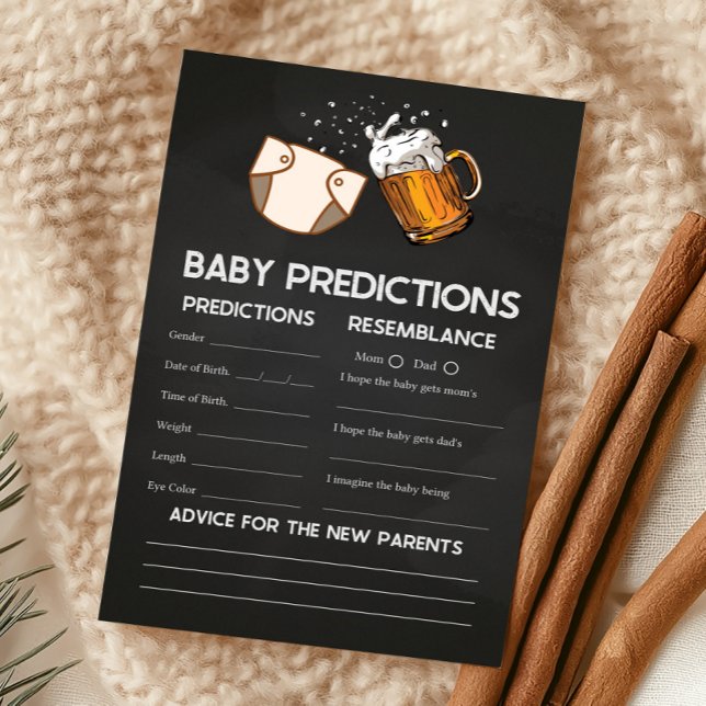Huggies and Chuggies Baby Shower Predictions Game (Huggies and Chuggies Baby Shower Game)