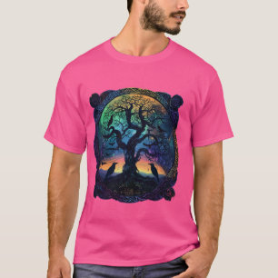 Hugin & Munin T-Shirt Ravens Odins Viking Tree of