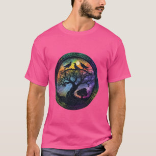 Hugin & Munin T-Shirt Ravens Odins Viking Tree of