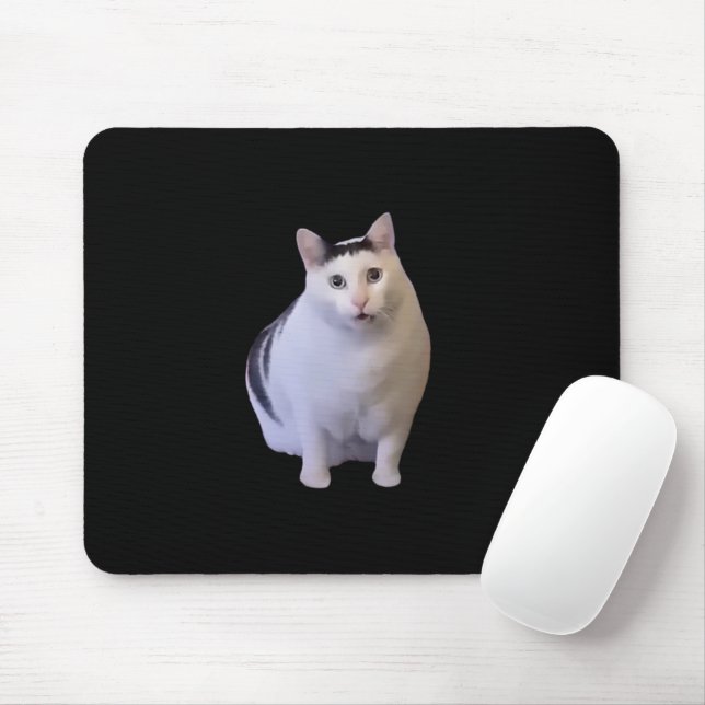 Huh Cat Meme Mouse Pad (Com mouse)