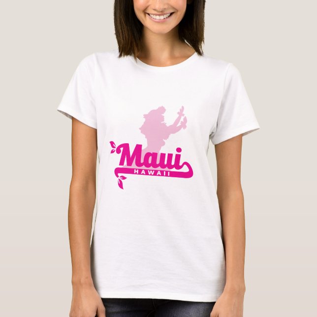 Hula Girl Maui Hawaii T-Shirt (Frente)