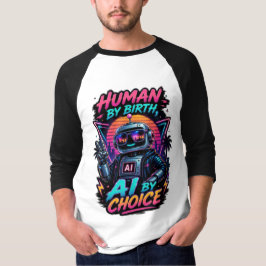 Humano por Nascimento, IA por Escolha Camiseta Neo