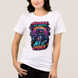 Humano por Nascimento, IA por Escolha Camiseta Neo