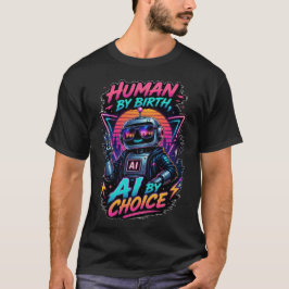 Humano por Nascimento, IA por Escolha Camiseta Neo