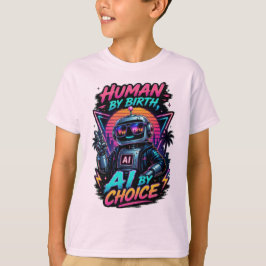 Humano por Nascimento, IA por Escolha Camiseta Neo