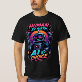 Humano por Nascimento, IA por Escolha Camiseta Neo