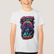 Humano por Nascimento, IA por Escolha Camiseta Neo