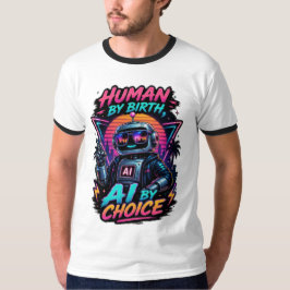 Humano por Nascimento, IA por Escolha Camiseta Neo