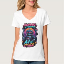 Humano por Nascimento, IA por Escolha Camiseta Neo