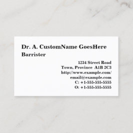 Humble Legal Professional Cartão de visita