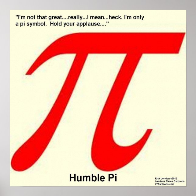 Humble Pi São Poster Quadrado Engraçado (Frente)