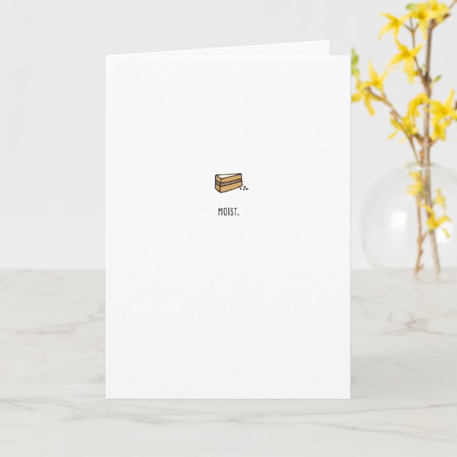 Humidade. Feliz Cartão de Bolo de Aniversário (Flor Amarela)