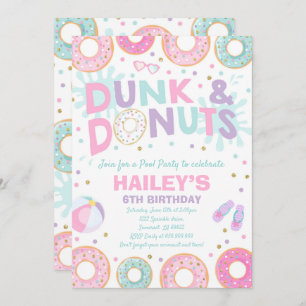 Húmido do convite da festa na piscina e festa na