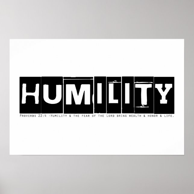 "Humildade" Proverbs Poster (Frente)