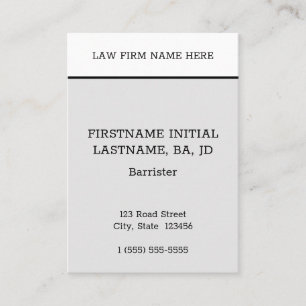 Humilde, Cartão de visita mínimo