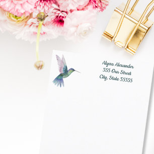 Hummingbird Elegante Aquarela Monograma Pessoal