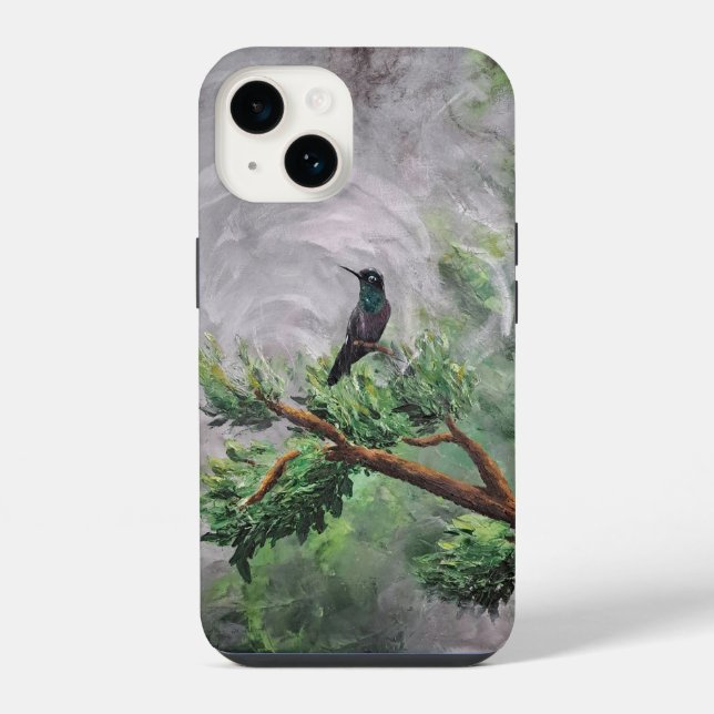 Hummingbird Empreendido no Leafy Branch (Verso)