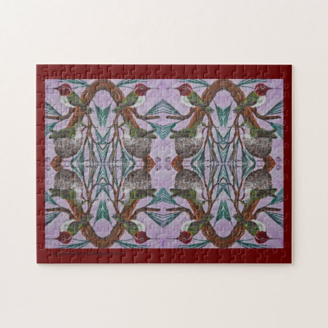 Hummingbird Patterno Quebra-cabeça (Horizontal)