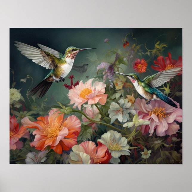 Hummingbird Pintura Impressão (Frente)