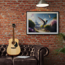 Hummingbird toma Poster de voo