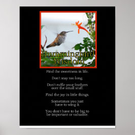 Hummingbird Wisdom Poster