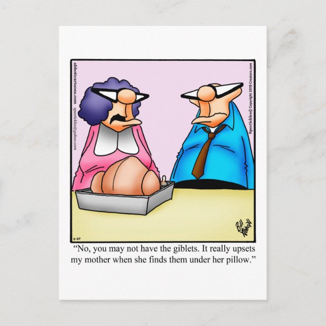 Humor de Ação de Graças e Cartão postal "Espectick (Frente)