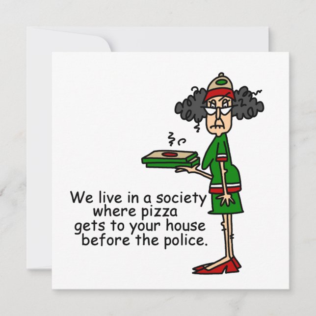 Humor de Entrega de Pizza (Frente)