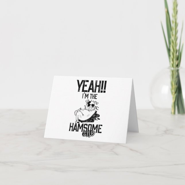 Humor de Porco: Sou o Bonito (Hamsone) Cartão de V (Frente)