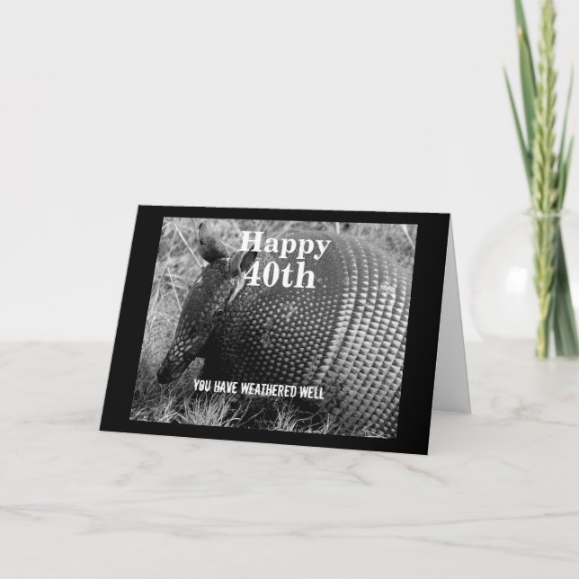 humor engraçado de cartão de aniversário tatu (Frente)