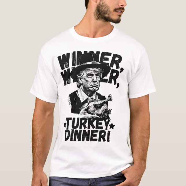 Humor Funny Trump Vencedor Turquia Jante T-Shirt (Frente)