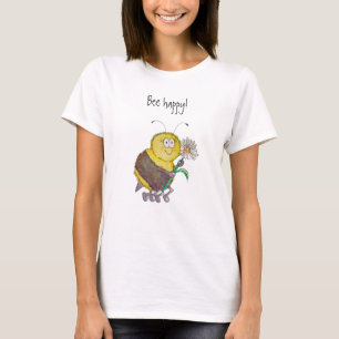 Humor lunático engraçado feliz do t-shirt da