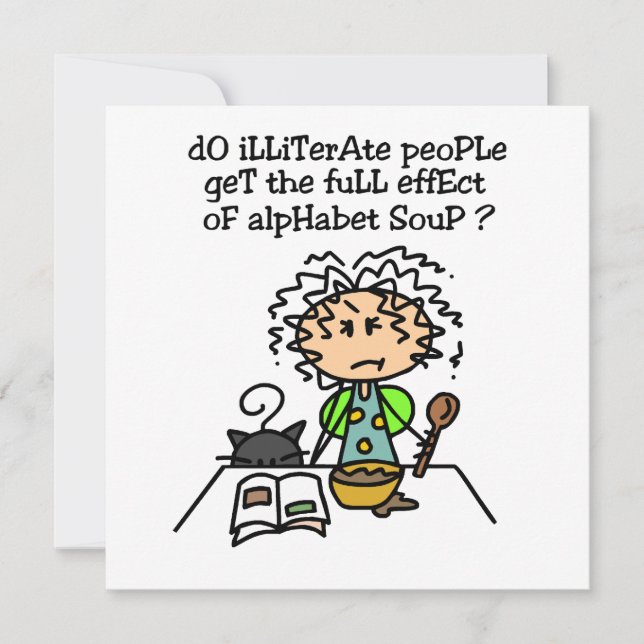 Humor Pessoas analfabeto (Frente)